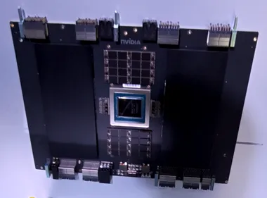 NVIDIA CPU board on display